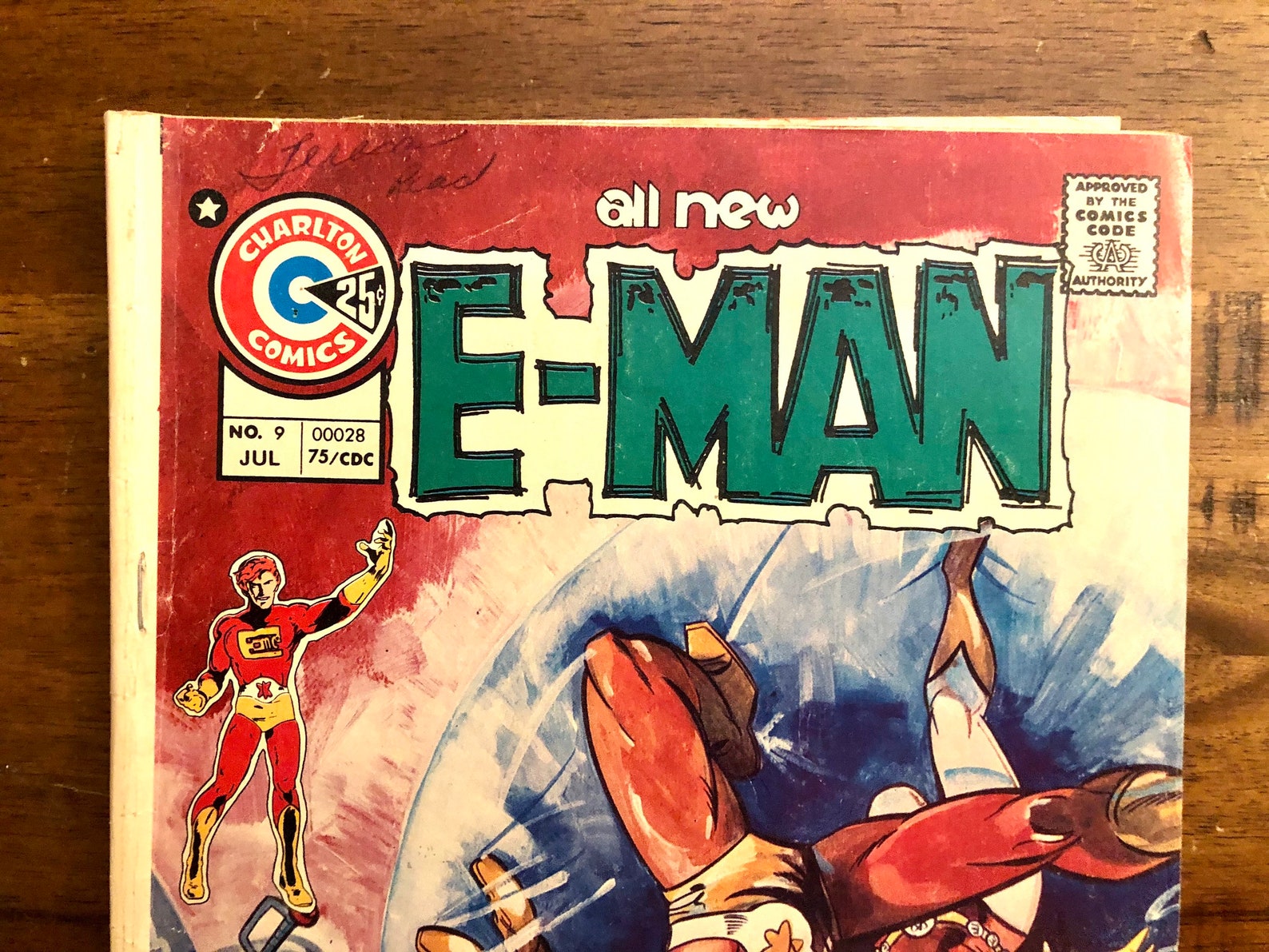 1973 E Man 9 Comic Book Gd Fr Charlton T Vintage Etsy