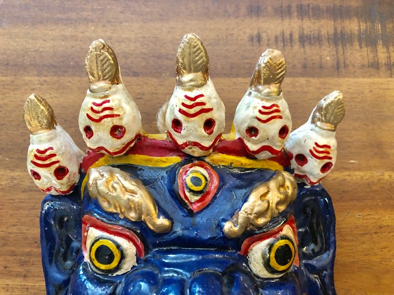 Decorative Asian Mask / Balinese Wall Decor / Paper Mache Mask Etsy