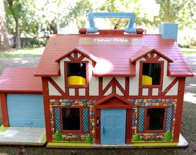 1980 Fisher Price House Model 952 With Family Furniture and Etsy