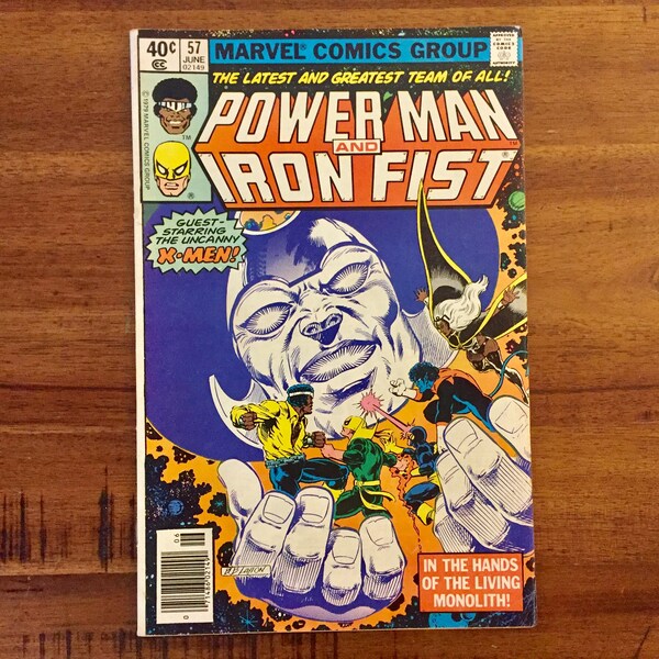 1979 Power Man and Iron Fist #57 Comic Book / FN Condition / X-Men / Living Monolith / Marvel Comics