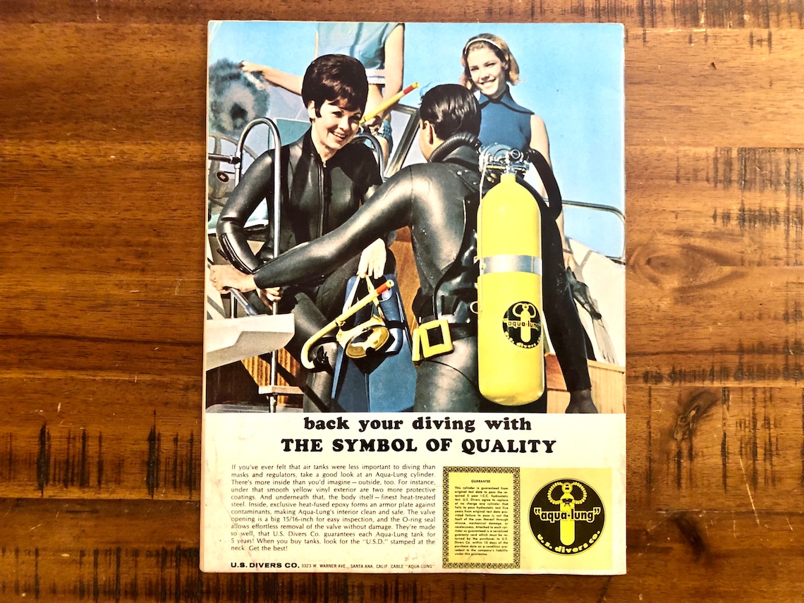Rare 1966 Skin Diver Magazine October Vol. 15 10 / John Etsy
