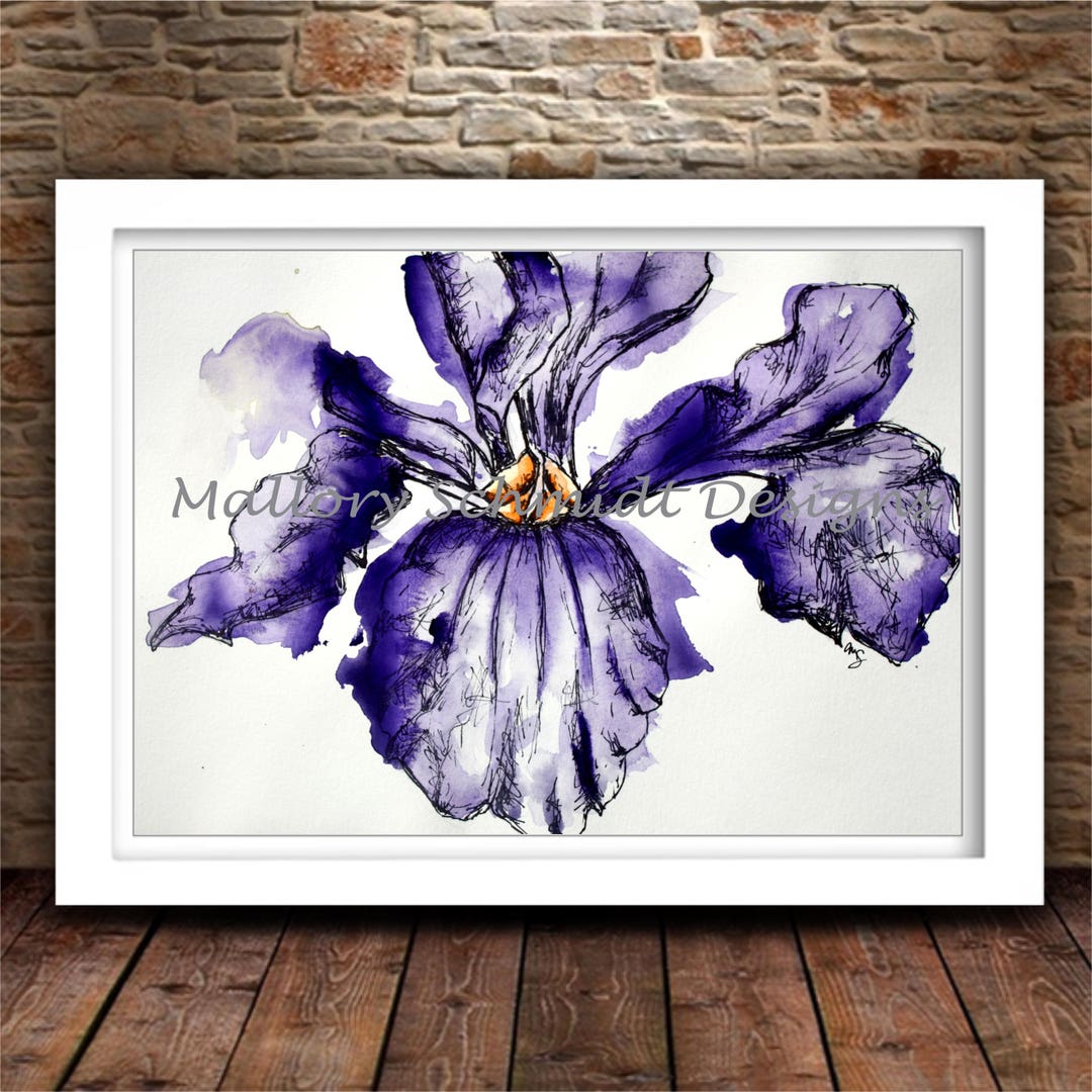 Digital Art Digital Download Flower Purple Flower Floral - Etsy