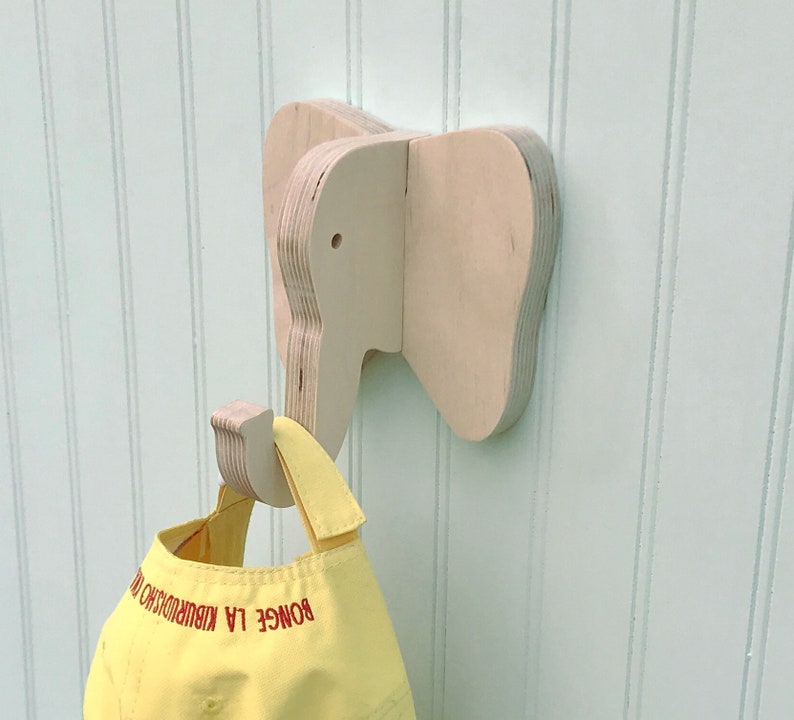 Kid's room wooden elephant wall hook