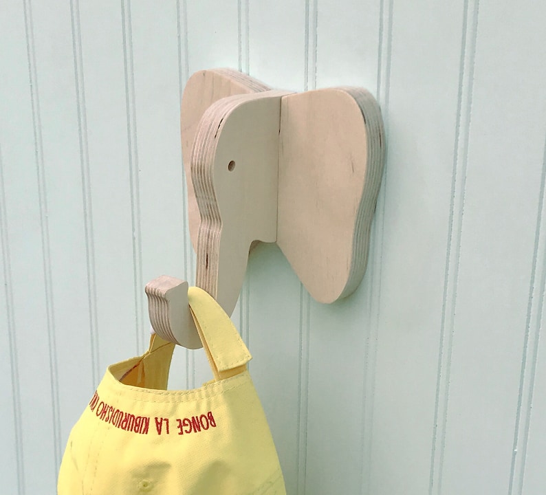 Kid's room wooden elephant wall hook