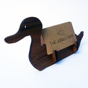 Duck business card holder for desk great handmade office gift, business card stand, desk accessories image 2