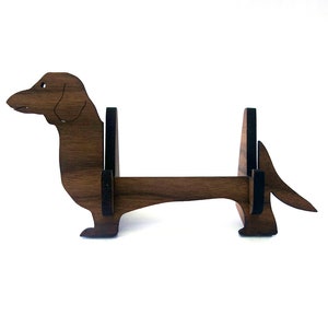 Dachshund business card holder for desk wiener dog handmade office gift, business card stand, desk accessories image 3