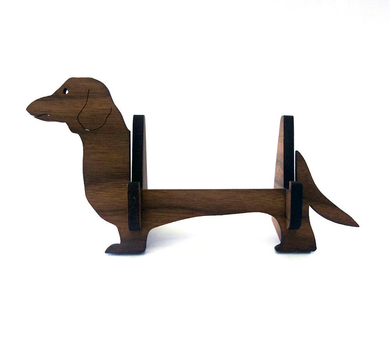 Dachshund business card holder for desk wiener dog handmade office gift, business card stand, desk accessories image 3