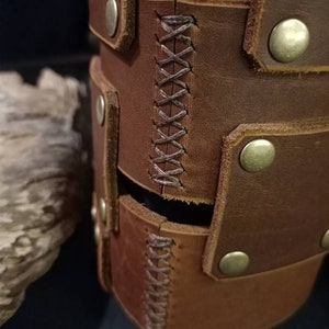 Steampunk Wasteland Post Apocalyptic leather bottle holder