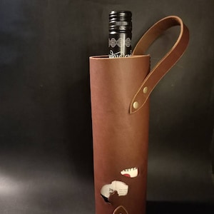 Leather Wine Bottle Carrier