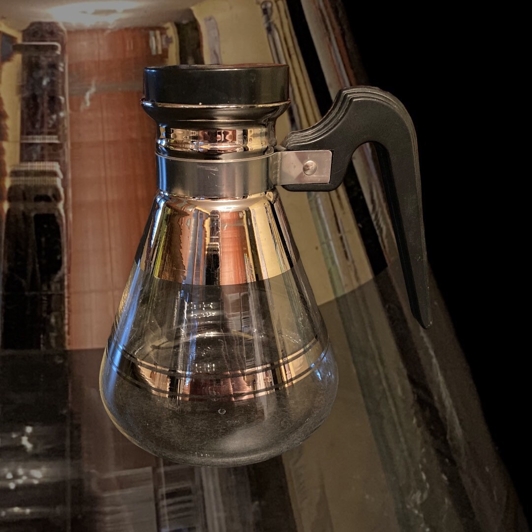 Vintage INLAND Glass Carafe Warmer Coffee Tea Serving Pitcher Etsy