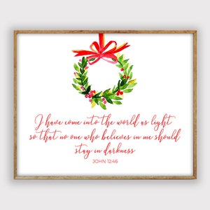 Christmas Scripture Print, Christmas Jesus Art Print, Christian Christmas Print, LDS Christmas Print, Christmas Art Print