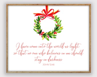 Christmas Scripture Print, Christmas Jesus Art Print, Christian Christmas Print, LDS Christmas Print, Christmas Art Print