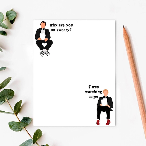 Step Brothers Friend Gift Notepad,  Favorite Movie Funny Friend Gift. 4.25" x 5.5", Funny Notepad