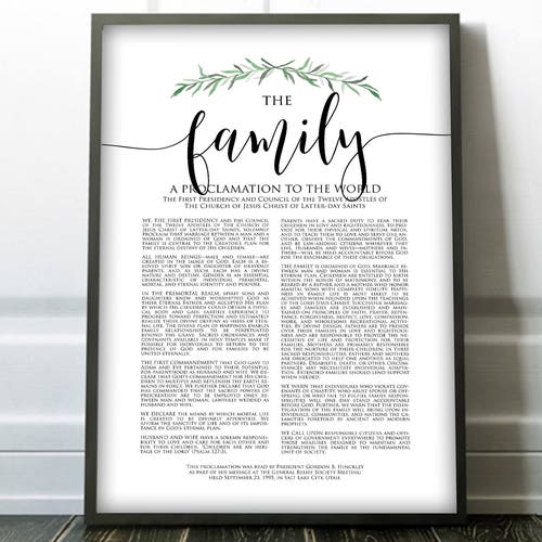 Printable Art Modern Family Proclamation Print Neutral - Etsy