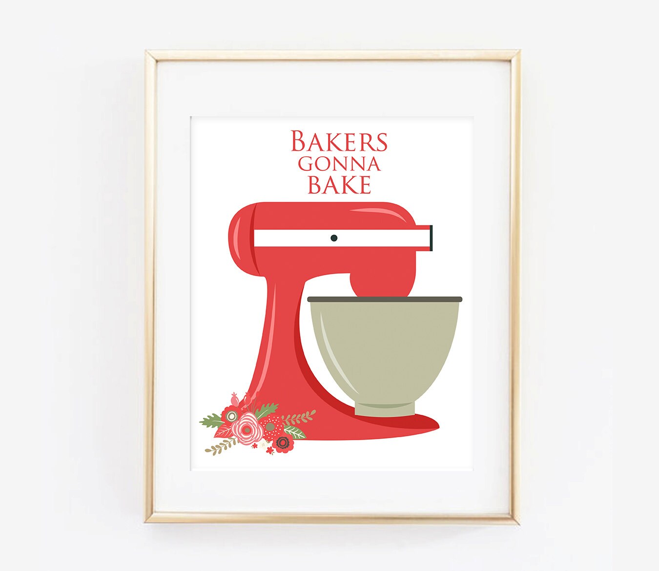 Bakers Gonna Bake Candy Apple Red Kitchen Aid Mixer Print | Etsy