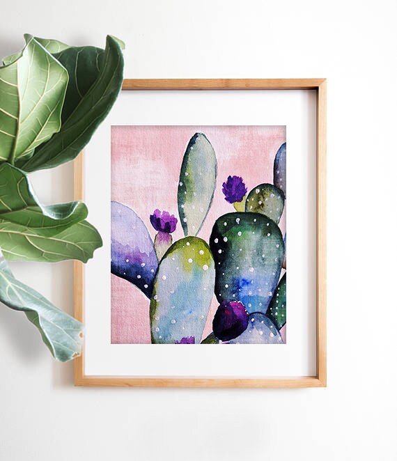 Abstract Cactus Painting