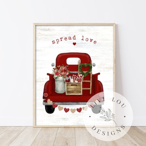 PRINTED Spread Love Valentine&#39;s Day Art Print