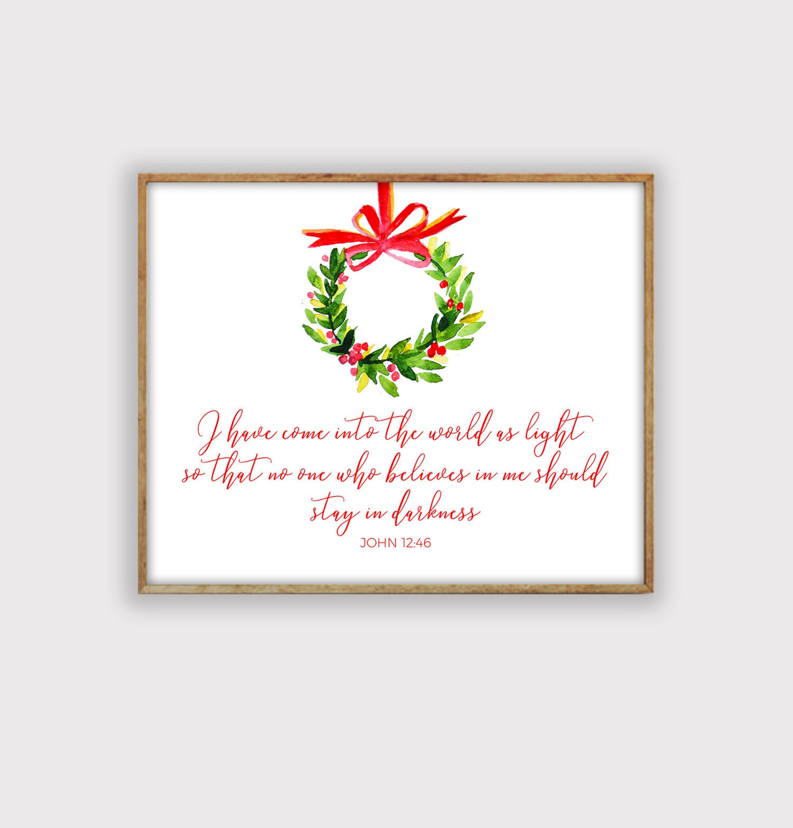 Christmas Scripture Print, Christmas Jesus Art Print, Christian ...