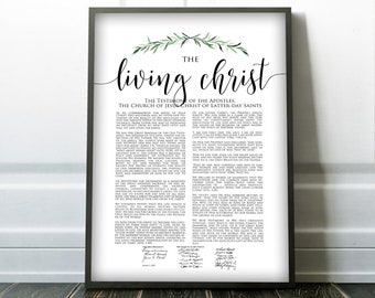 PRINTED LDS Living Christ, LDS Art Print, Print only - frame not included