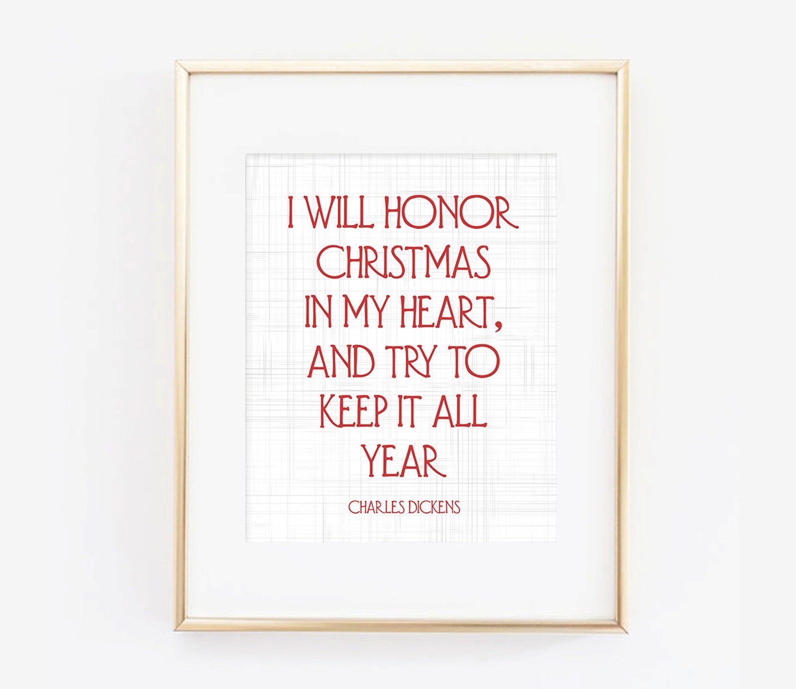 Charles Dickens Quote Christmas Digital Printable Art Print | Etsy