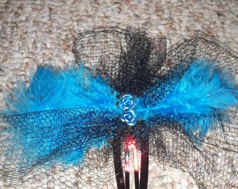 Lace and Feather hair clips