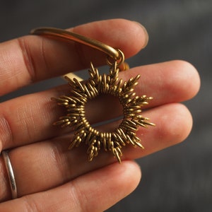 KEY CHAIN Brass Wire SUN with D ring 画像 4