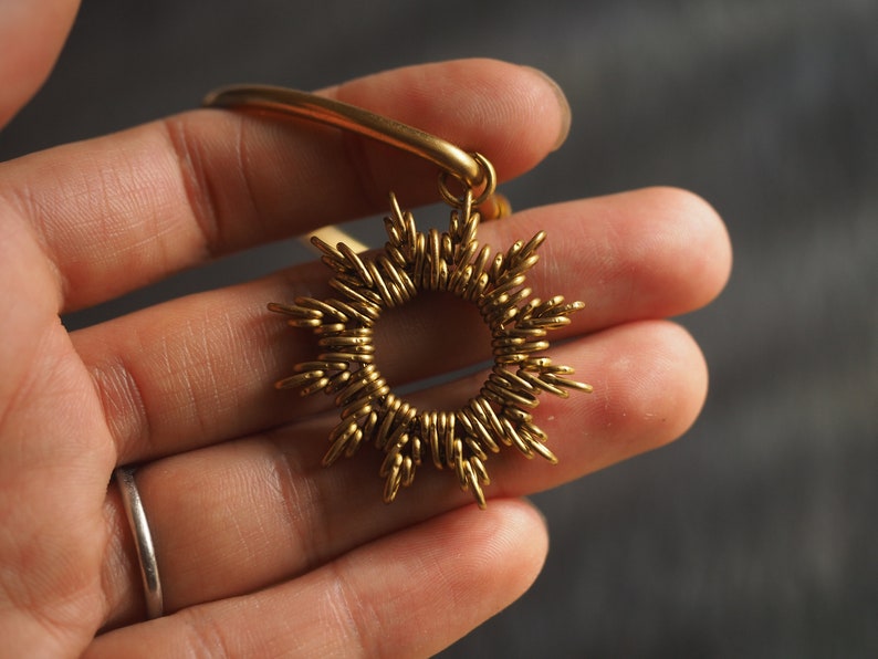 KEY CHAIN Brass Wire SUN with D ring 画像 4