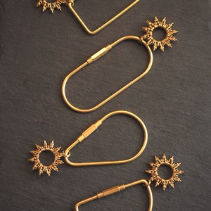 KEY CHAIN Brass Wire SUN with D ring 画像 8