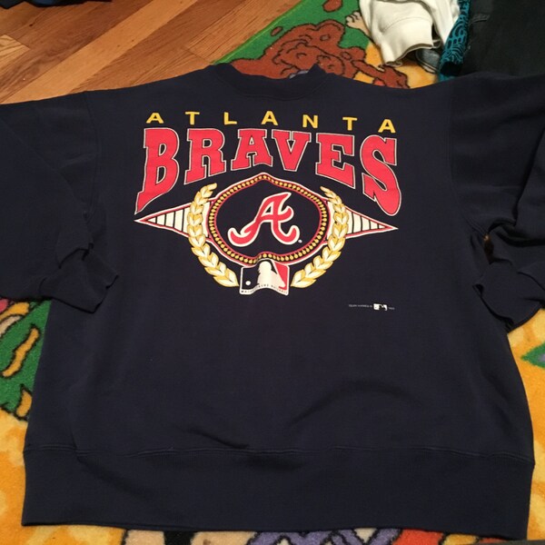 1993 Atlanta Braves vintage crewneck sweatshirt sweater shirt angels in the outfield movie film mlb baseball classic timeless world series