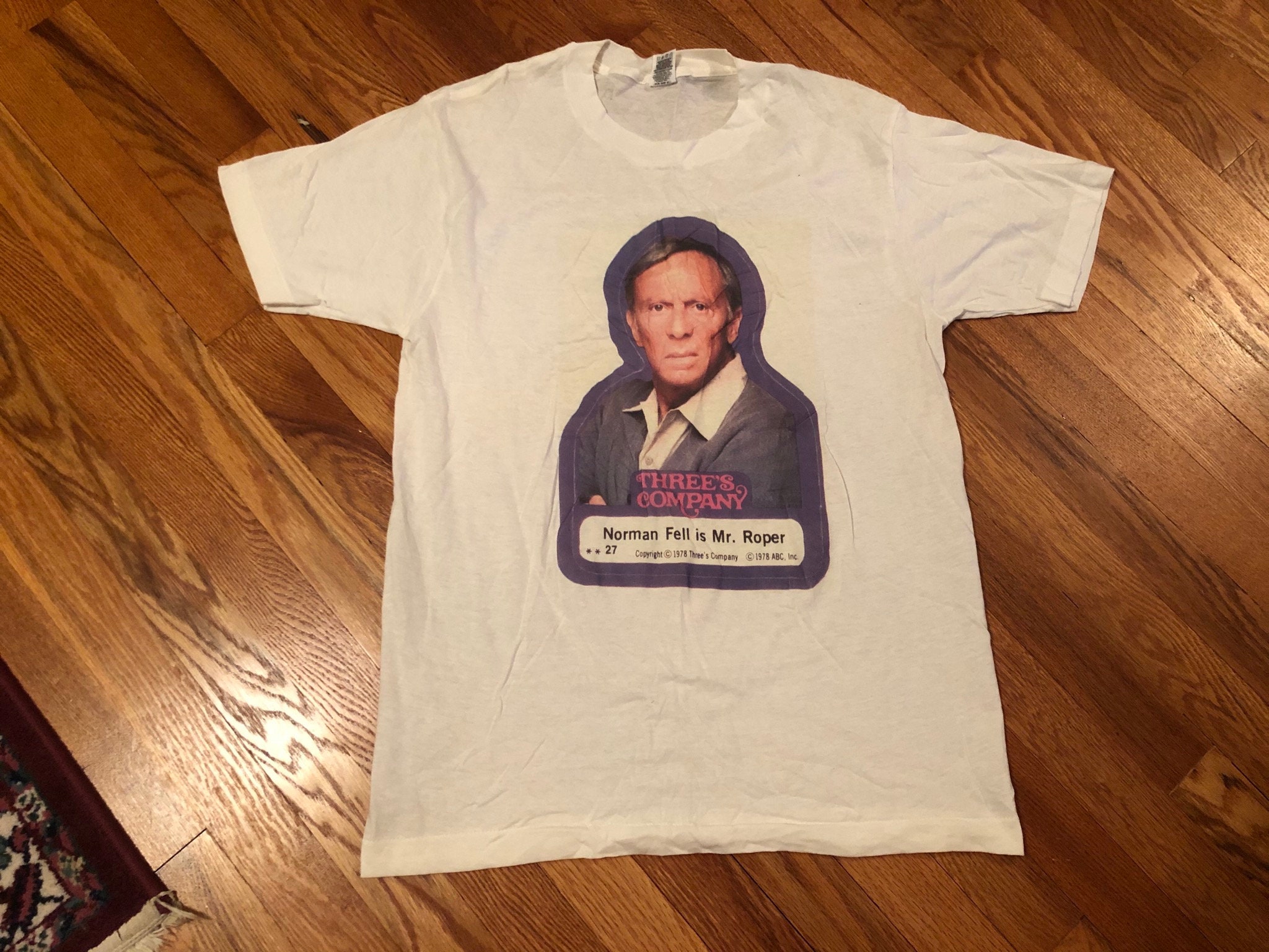 1978 Threes Company vintage Mr. Roper Norman Fell tshirt Etsy