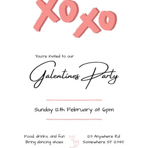 EDITABLE Valentines Invitation Template Galentines Invitation Template EDITABLE Valentines Invitation Template Galentines Invitation Template