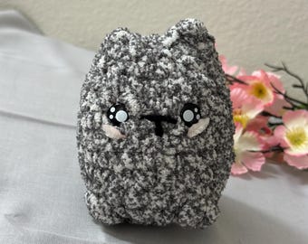 Kawaii Crochet Cat Plush | Emotional Support Desk Buddy | Cute Handmade Mini Plushie Gift
