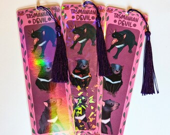Tasmanian Devil Bookmark - Native Australian Animal Art
