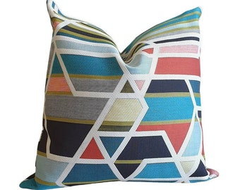 Maharam Agency Unique pillow, multicolor cushion cover, geometric pillow covers, sarah morris pillow cover, mid century pillow