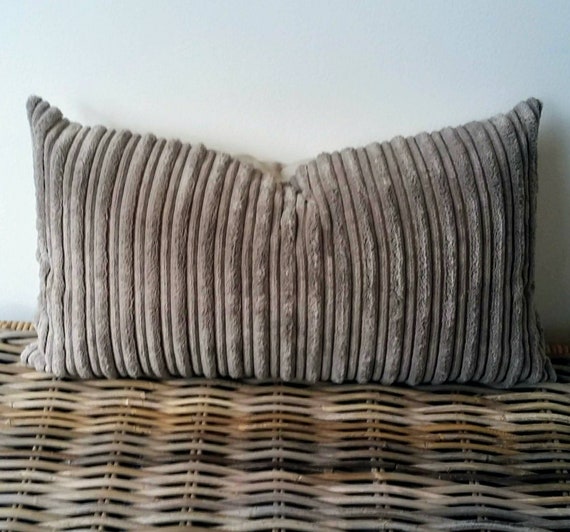 Tan Lumbar Pillow Cover Taupe Corduroy Pillow Beige Lumber Etsy