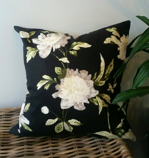 black floral pillow