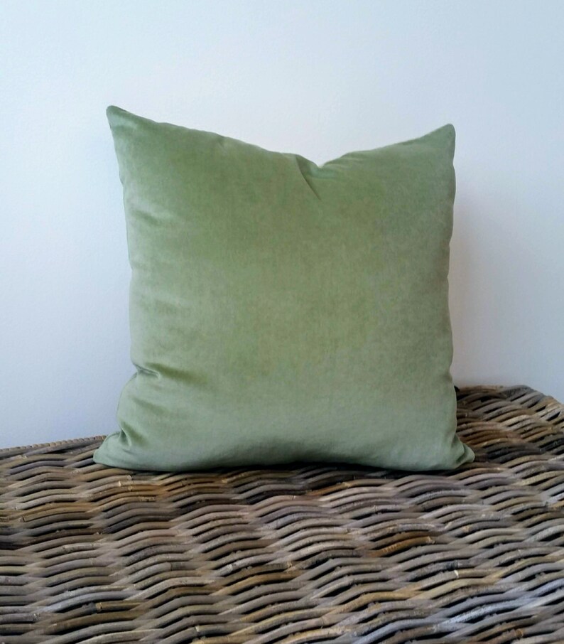 Sage Velvet Pillow Cover sage green cushion light green Etsy