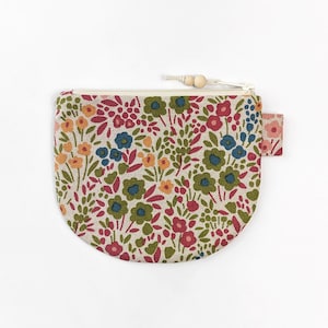 Bolsa con nombre personalizado para marcadores de puntos. Monedero pequeño. Bolsa con cremallera personalizada. Tarjetero. Monedero con cremallera. Minicartera floral. Idea de regalo