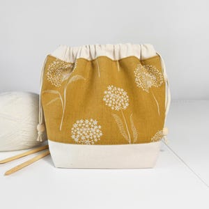 Petit sac PROJECT moyen. Organiseur de fil pour tricoter des chaussettes. Pochette à tricoter personnalisée. Aiguilles, crochets, rangement pour laine. Cadeau pour tricoteuse