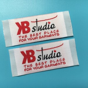 1000 Woven hem tag, bottom label, Hem label tag, custom woven shirt label, edge label, woven pip tag, etiqueta, hem tag labels