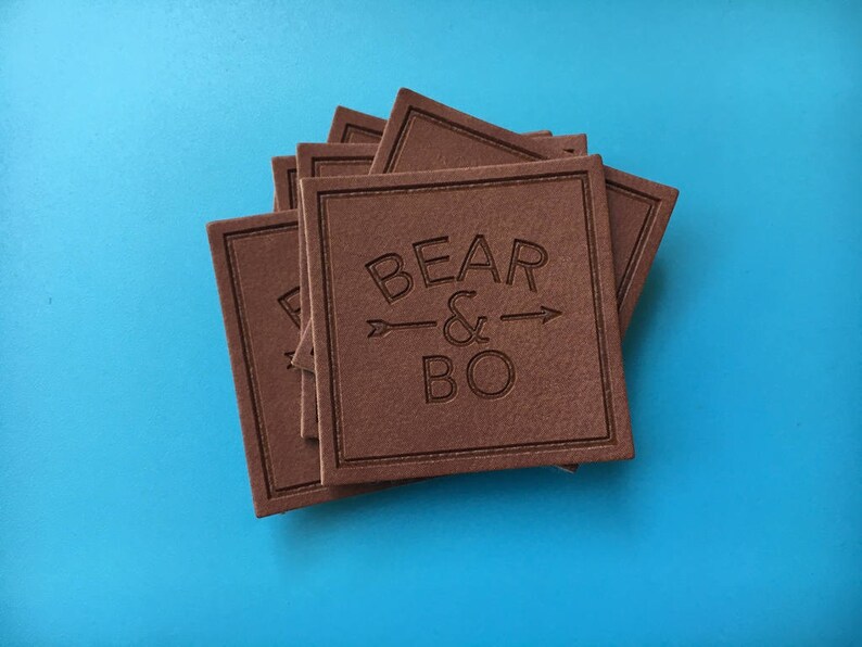 300 custom patches leather pu patches leather faux leather Etsy