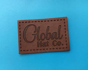 500 Custom synthetic pu leather label, custom patches leather, pu leather labels, pu leather patches, custom tags leather for hats