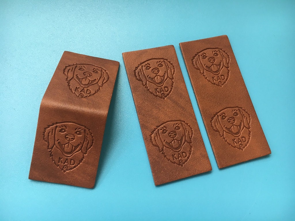 300 custom pu leather label embossed leather label sewing Etsy