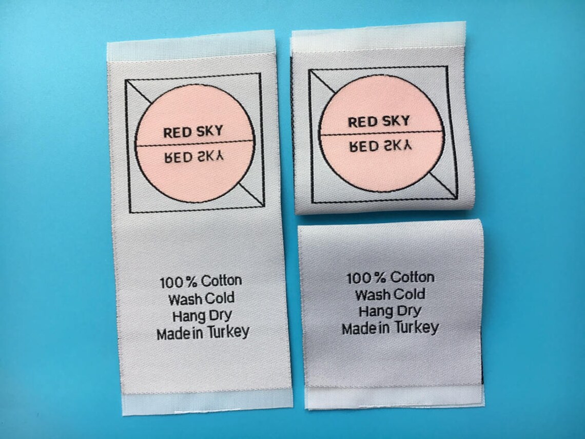 300 Woven Labels for Handmade Items, Hem Tag Labels, Labels for Kids ...