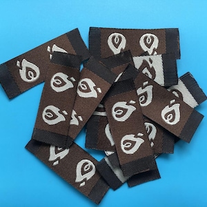 1000 Custom woven label, custom labels, clothing labels, woven hem label, custom clothing label, damask clothing woven label, craft label