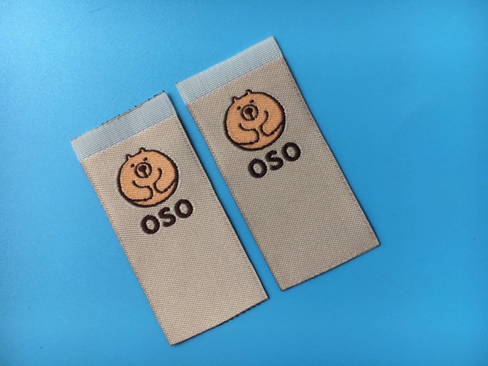 300 woven clothing tag damask woven label designer label | Etsy