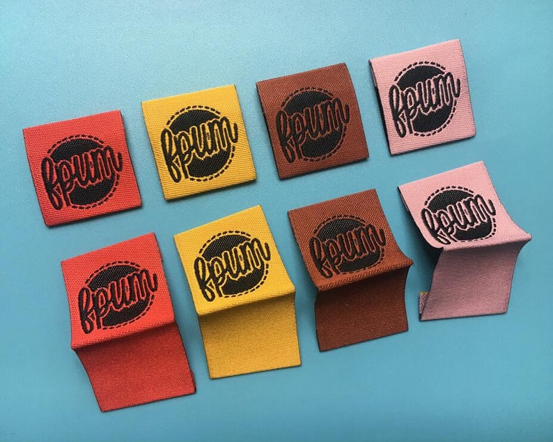300 Custom Woven Label Shirt Labels Damask Woven Label Side Etsy