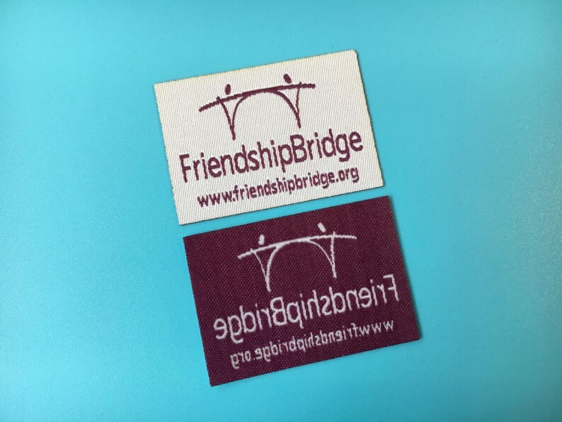 500 iron on clothing labels hotfix woven label damask woven Etsy