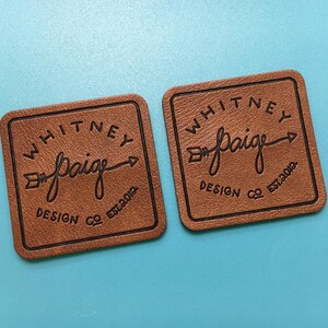 500 Custom pu leather labels, custom logo leather tags, pu leather patches, sewing leather patches, faux leather labels, custom leather tags