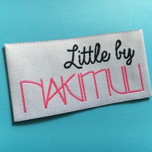 500 Custom woven labels, brand labels, sewing labels, woven garment tags, custom woven tag labels, clothing woven labels